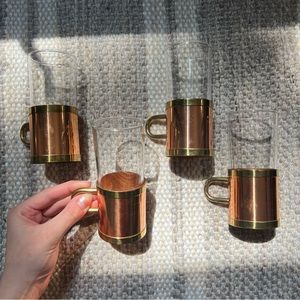 Beucler Copper Coffee Glasses Set of 4